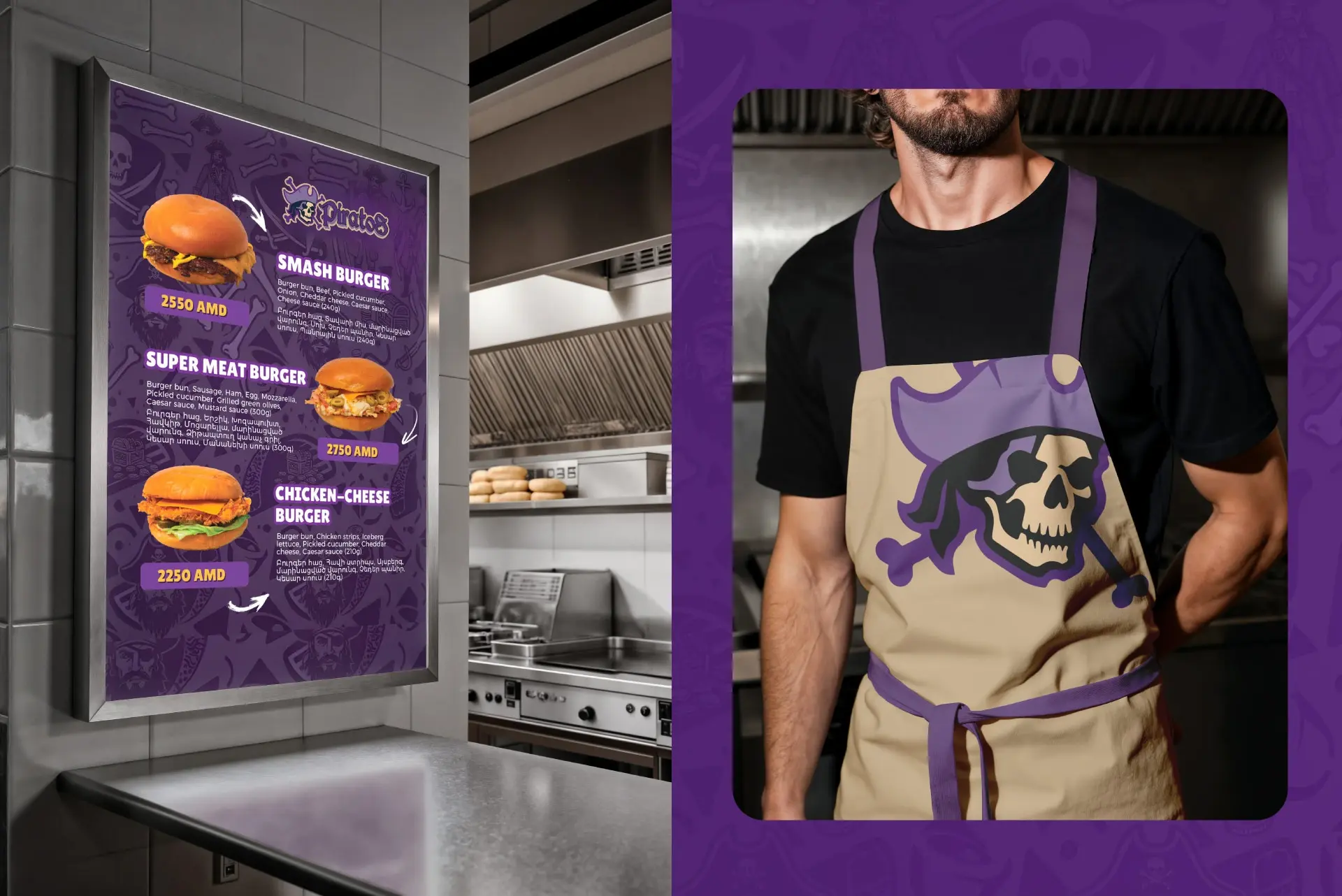 Piratos Menu Branding ⦿ The Point Marketing Agency