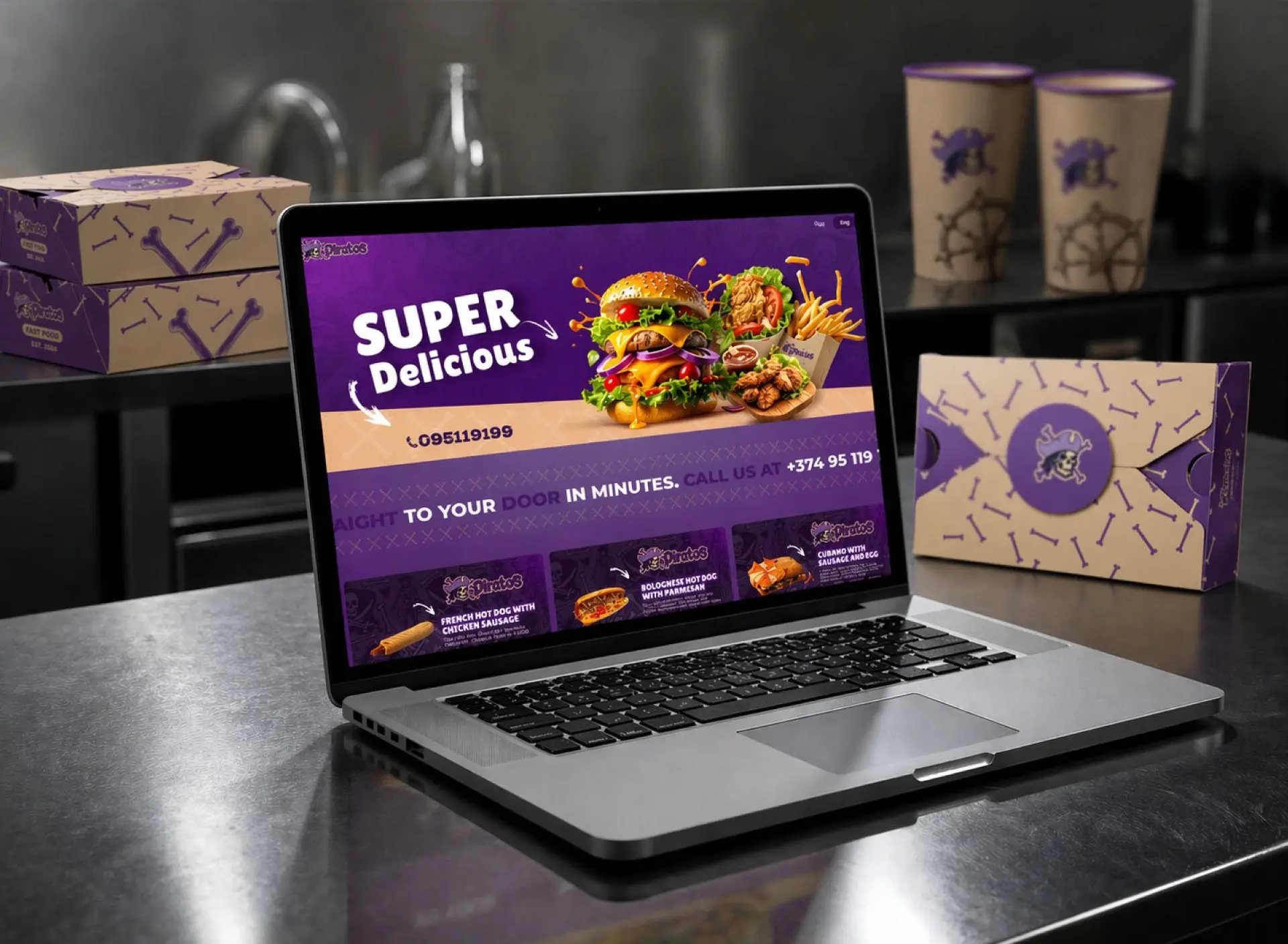 Piratos Menu Branding ⦿ The Point Marketing Agency