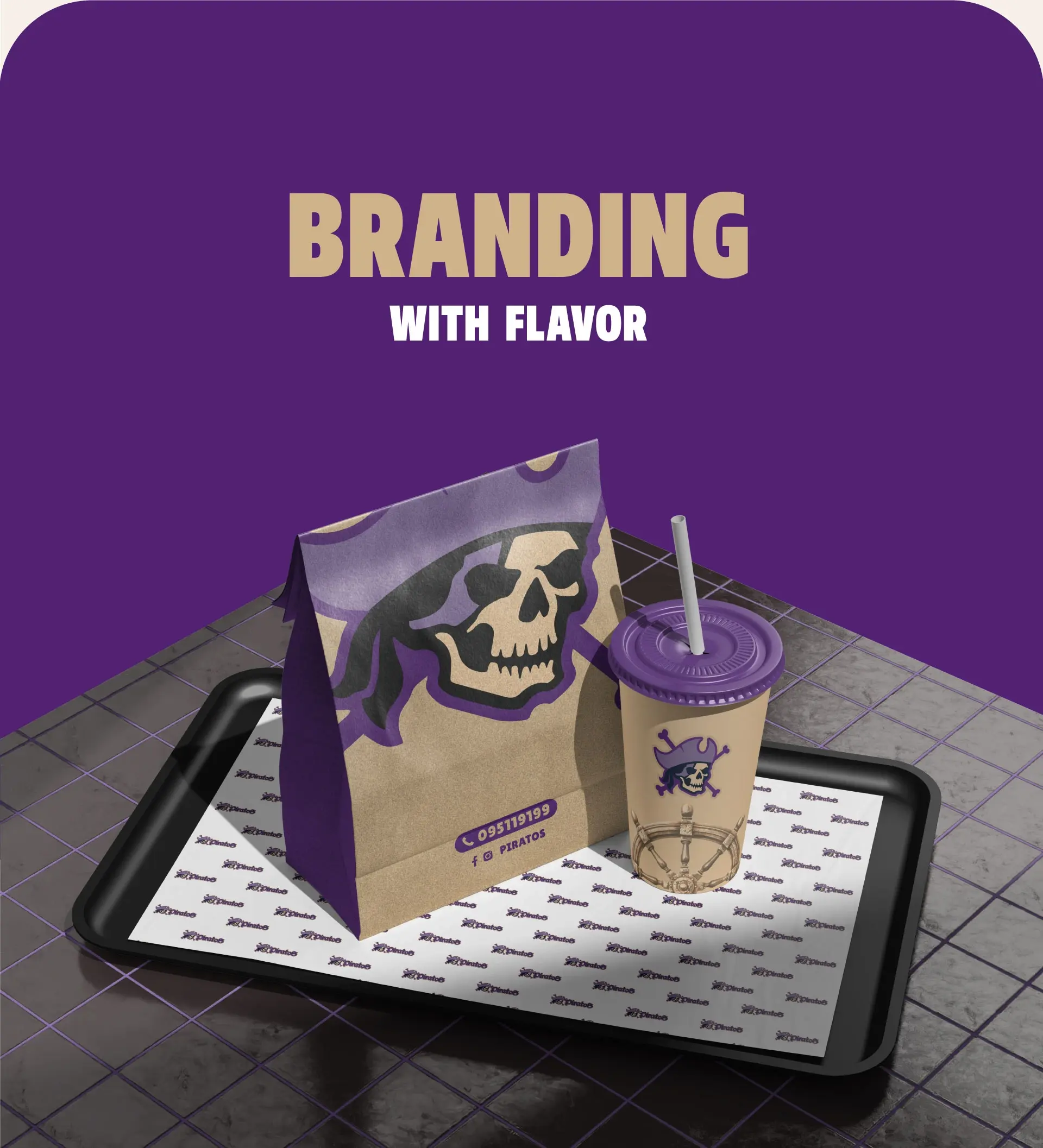 Piratos Menu Branding ⦿ The Point Marketing Agency