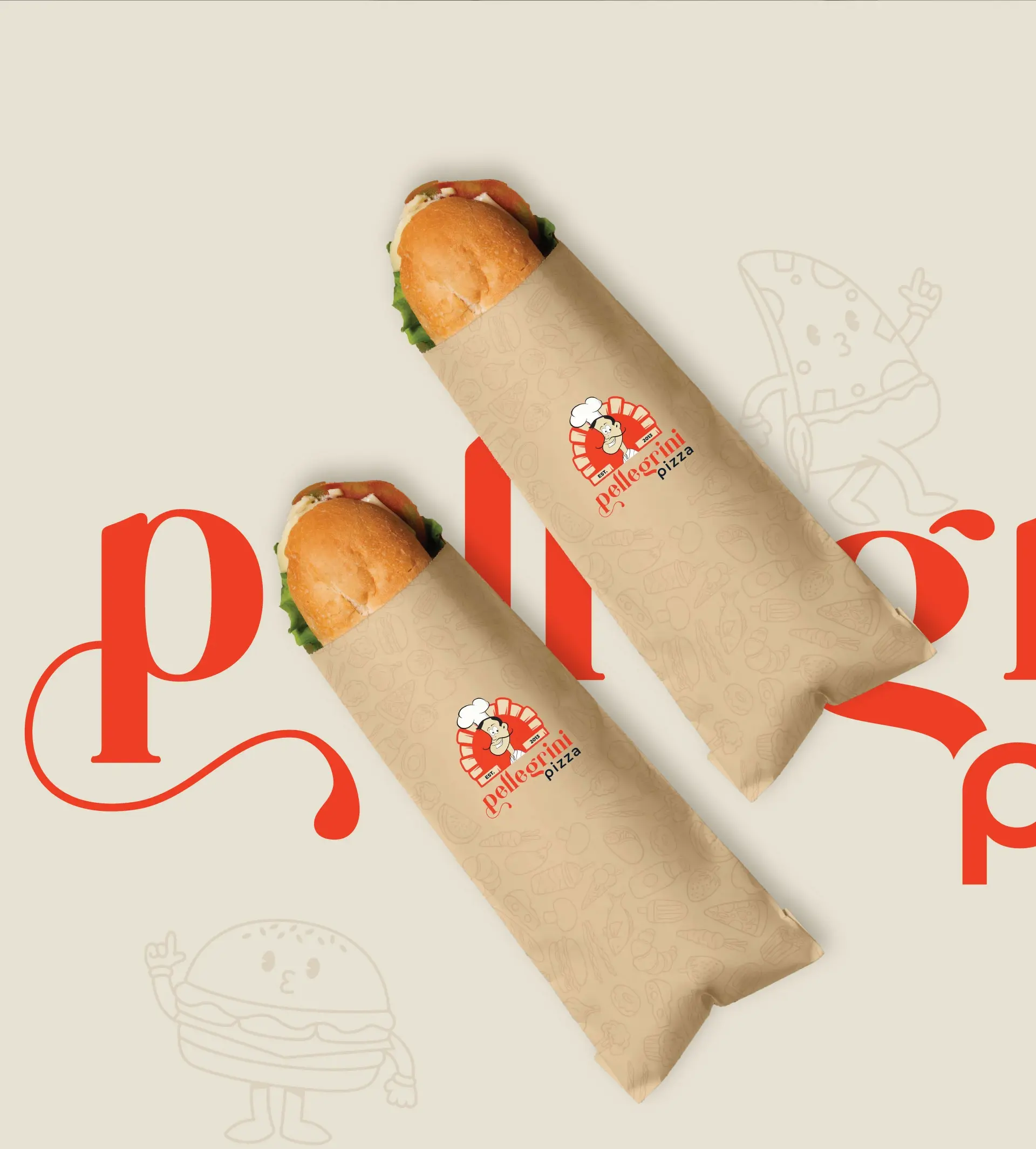 Pellegrini Pizza Menu Branding ⦿ The Point Marketing Agency