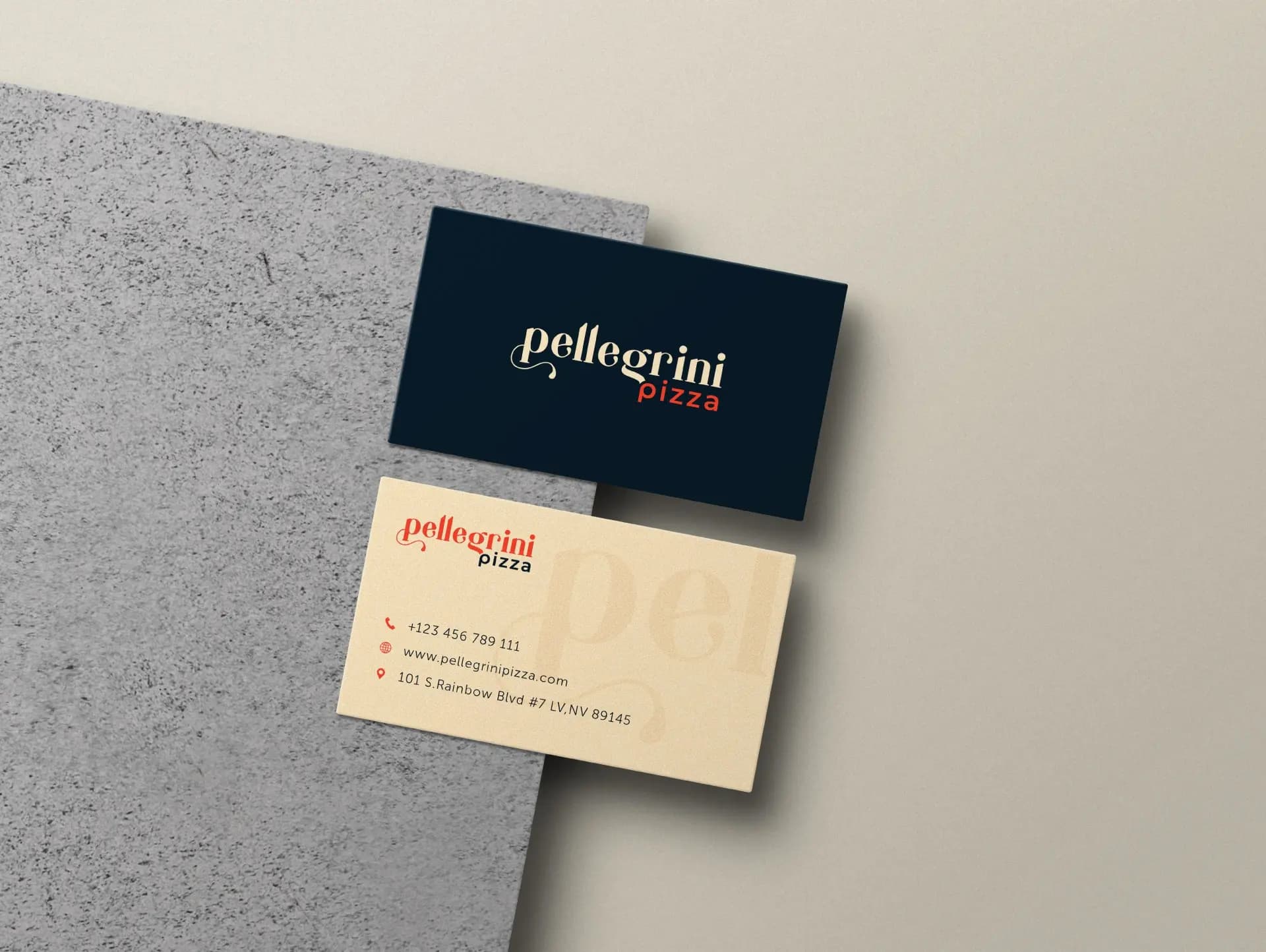 Pellegrini Pizza Menu Branding ⦿ The Point Marketing Agency